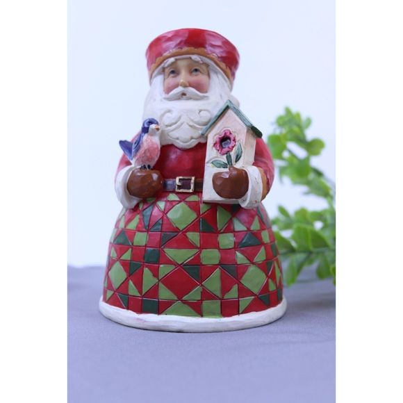 Jim Shore Other - 2011 Jim Shore Cozy Christmas 5 Inch Santa with Blue Bird Birdhouse 4022913